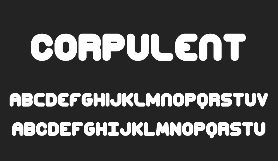 Corpulent Caps BRK font