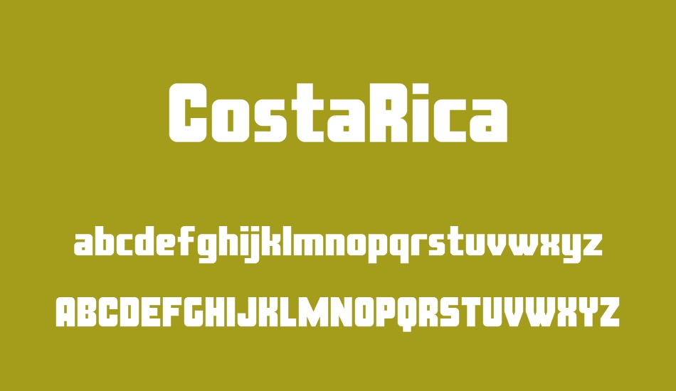 CostaRica font