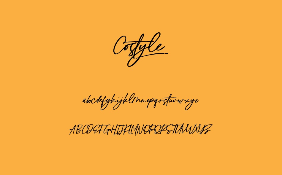 Costyle font