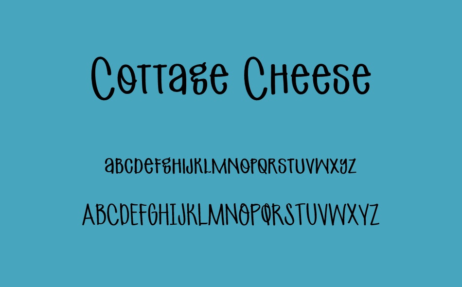 Cottage Cheese font