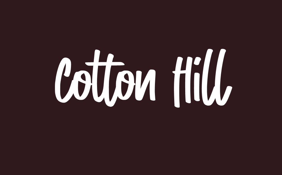 Cotton Hill font big