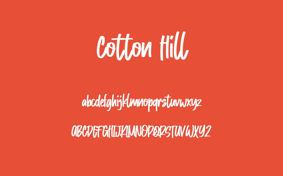Cotton Hill font