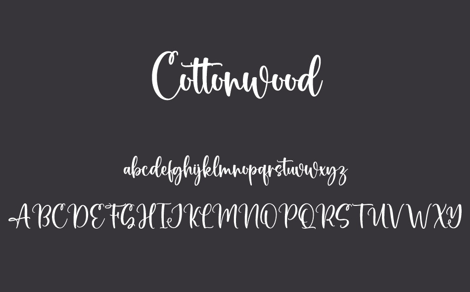 Cottonwood font