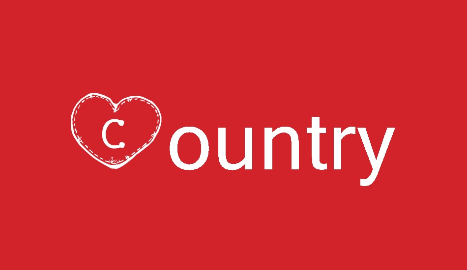 Country Hearts font big
