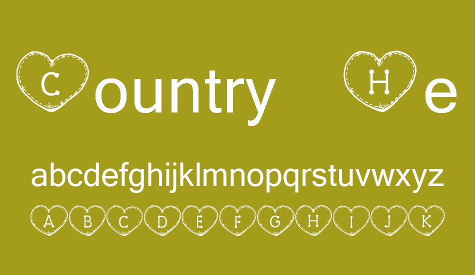 Country Hearts font