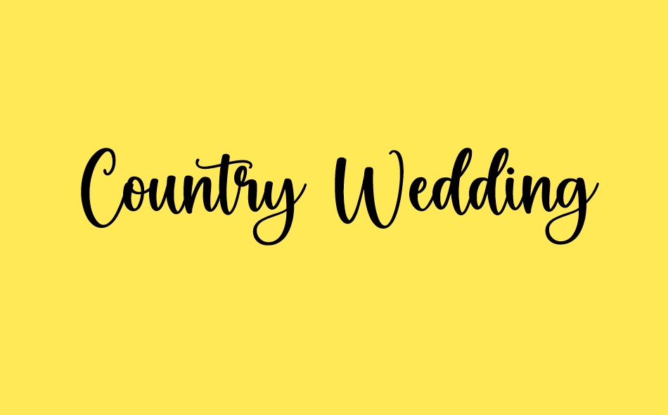 Country Wedding font big