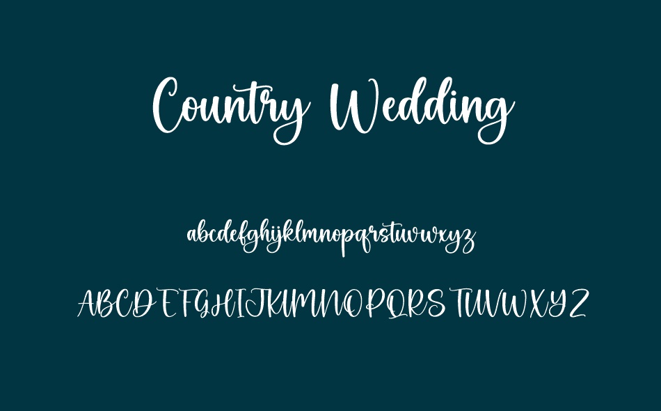Country Wedding font