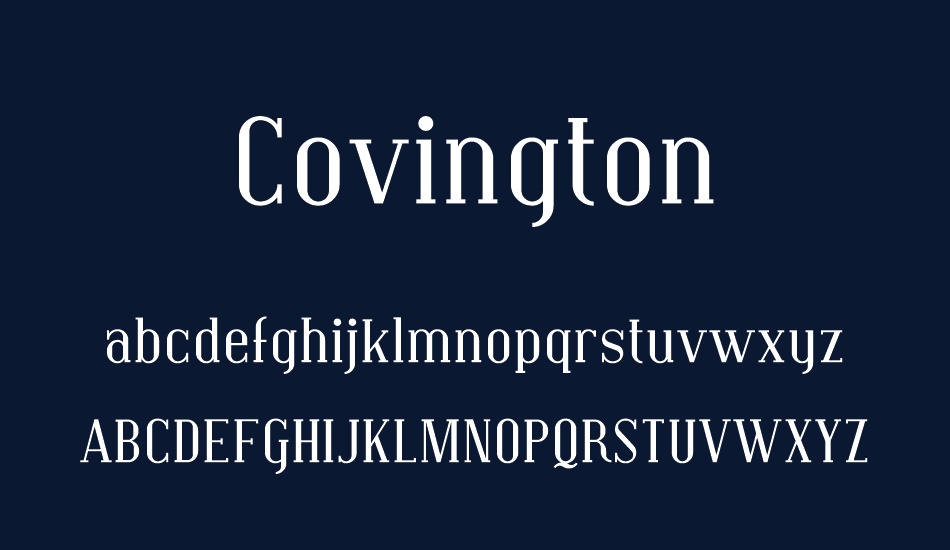 Covington font