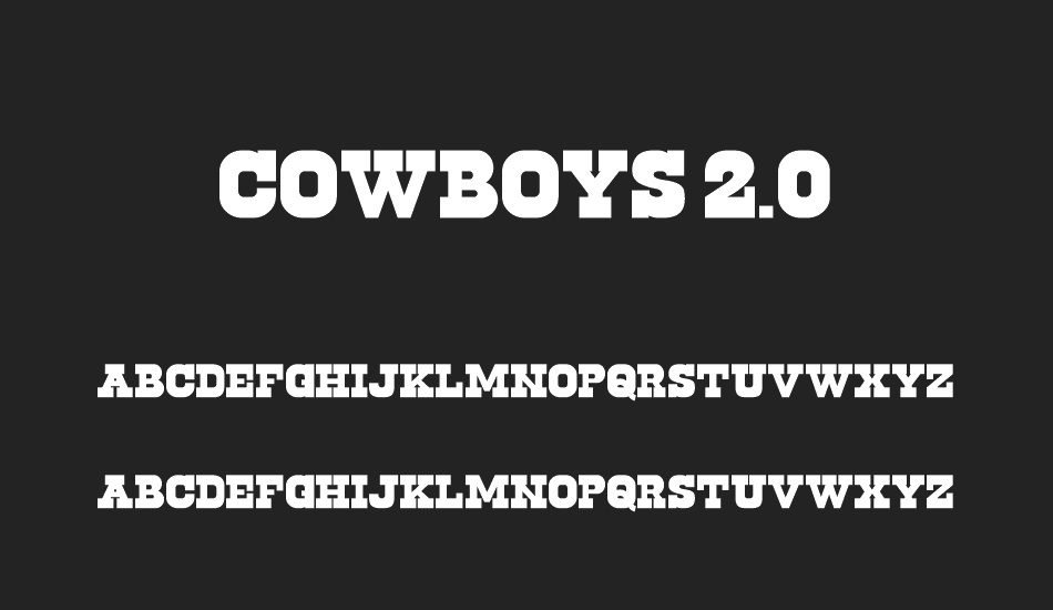 Cowboys 2.0 font