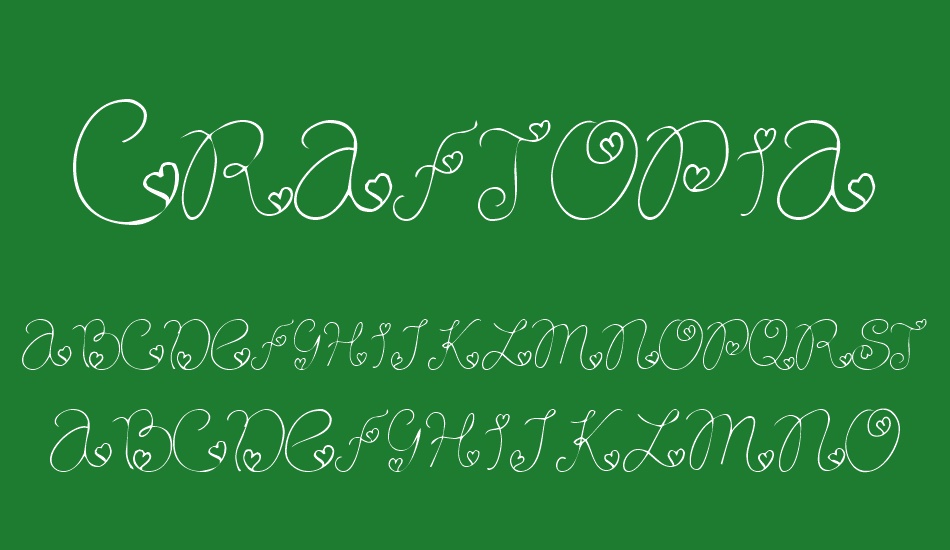 Craftopia Love font