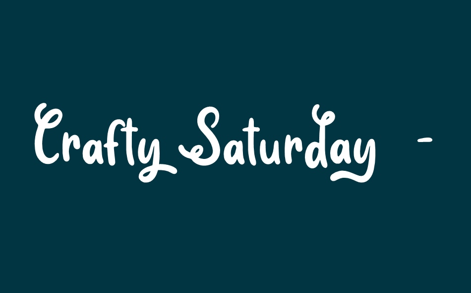 Crafty Saturday font big