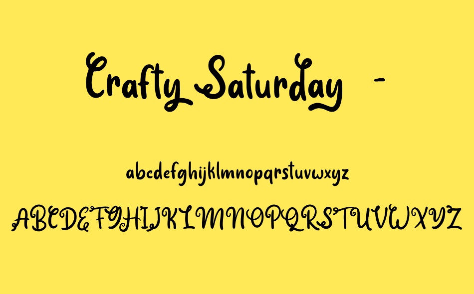 Crafty Saturday font