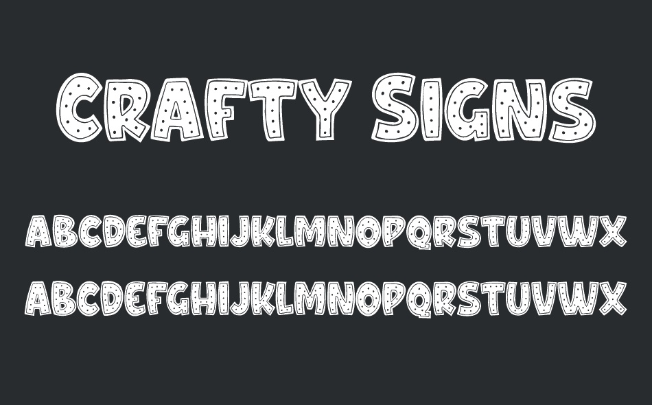 Crafty Signs font