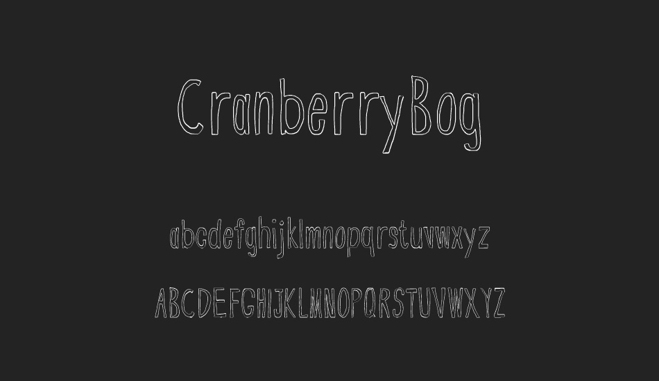 CranberryBog font