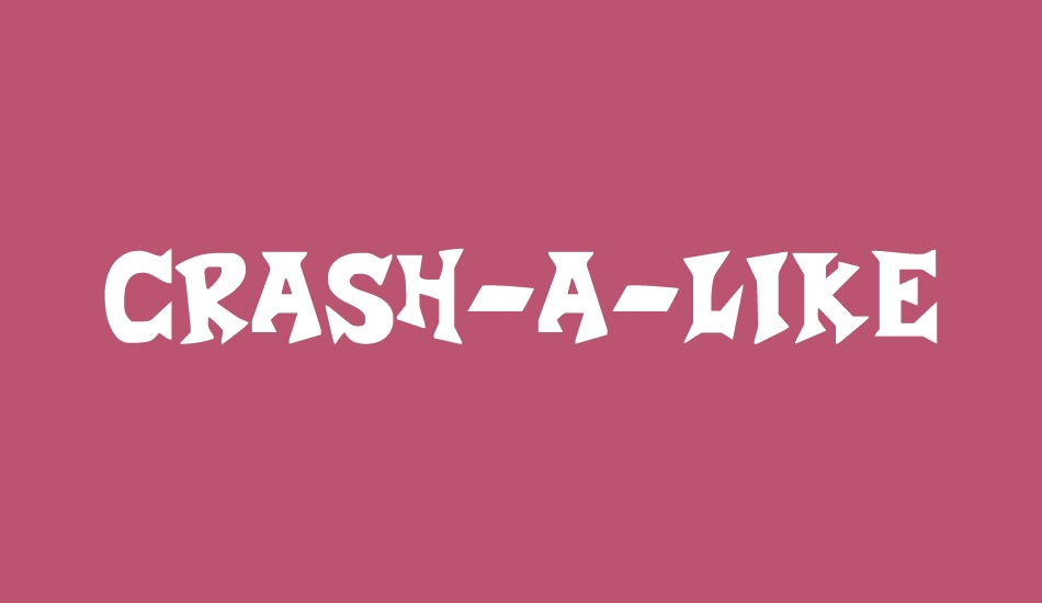Crash-a-Like font big