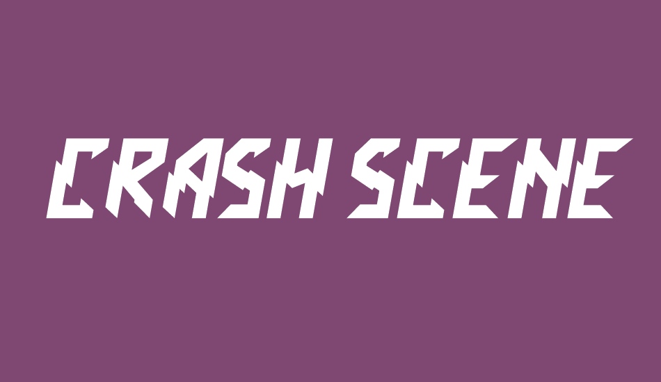 Crash Scene font big