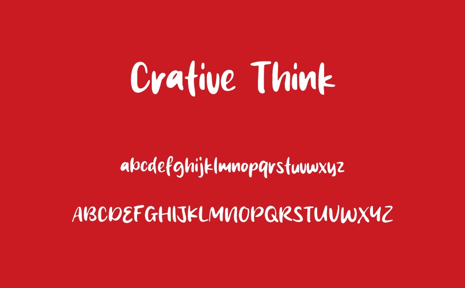 Crative Think font