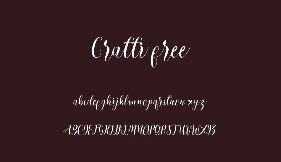 Cratti free font