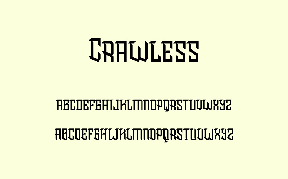 Crawless font