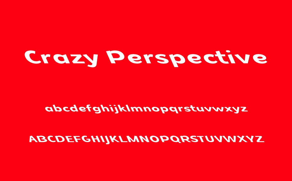 Crazy Perspective font