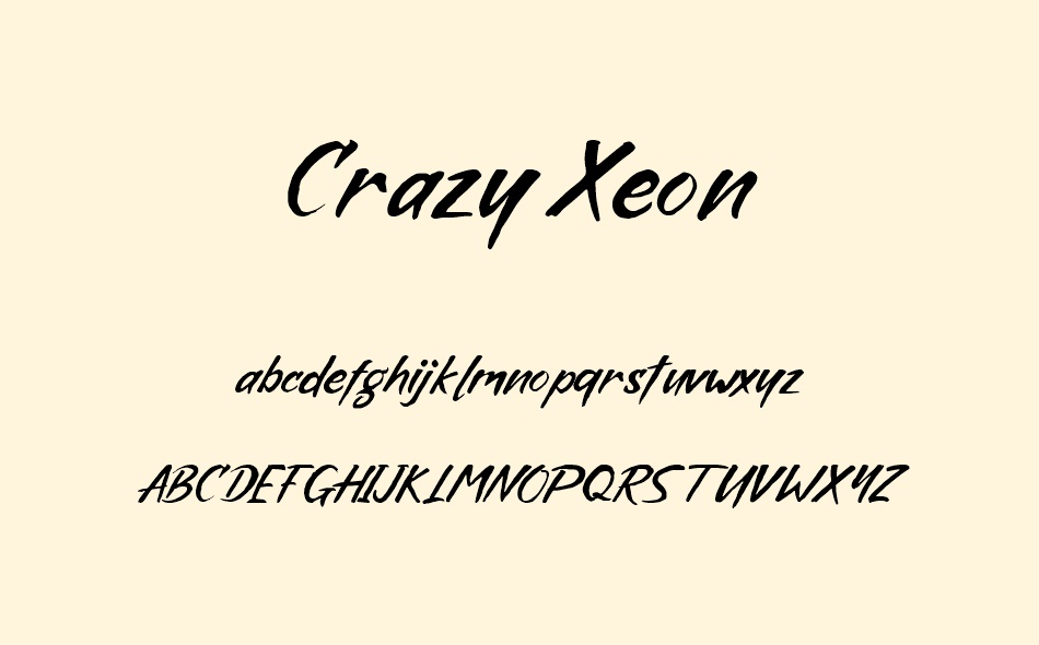 Crazy Xeon font