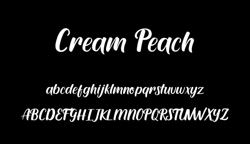 Cream Peach free font