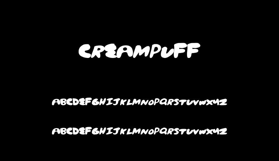 CreamPuff font