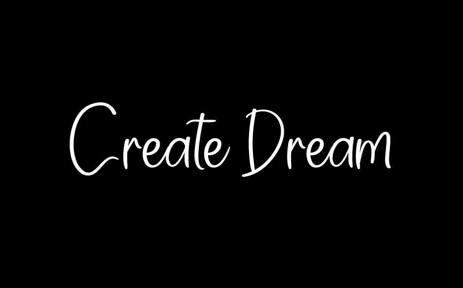 Create Dream font big