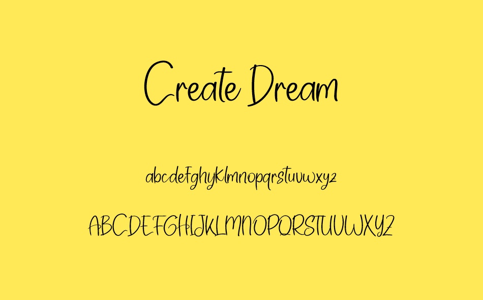 Create Dream font