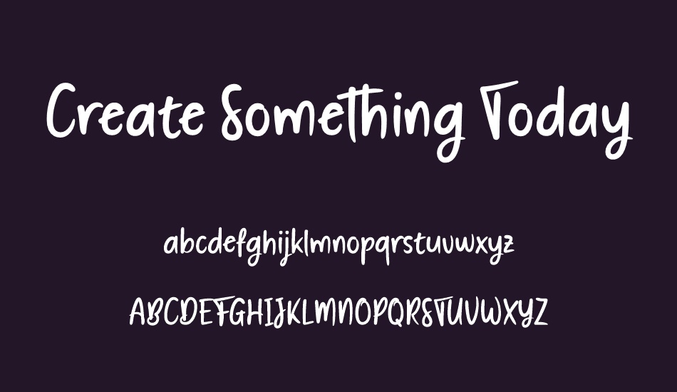 Create Something Today font