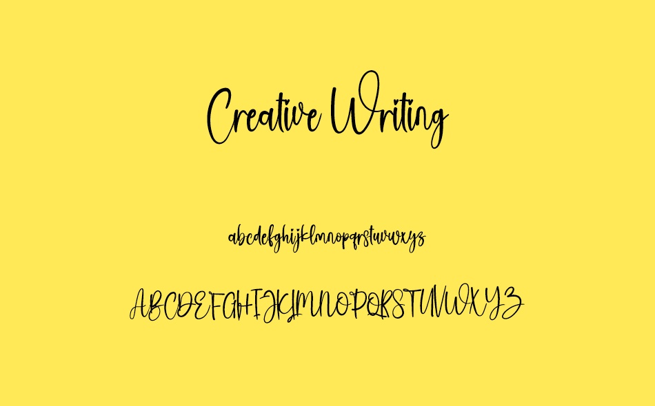Creative Writing font