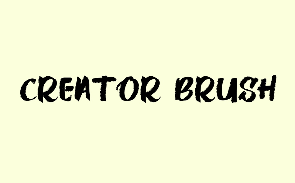 Creator Brush font big