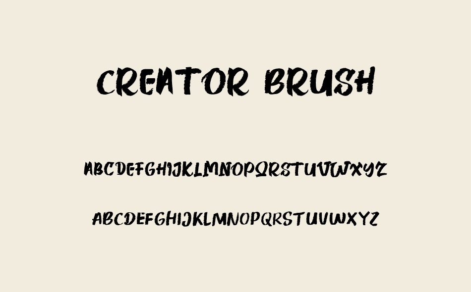 Creator Brush font