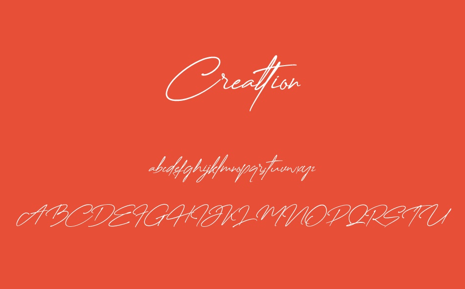 Creattion Demo font