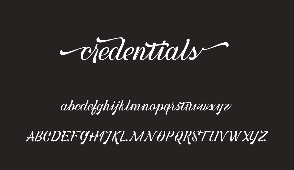 credentials font