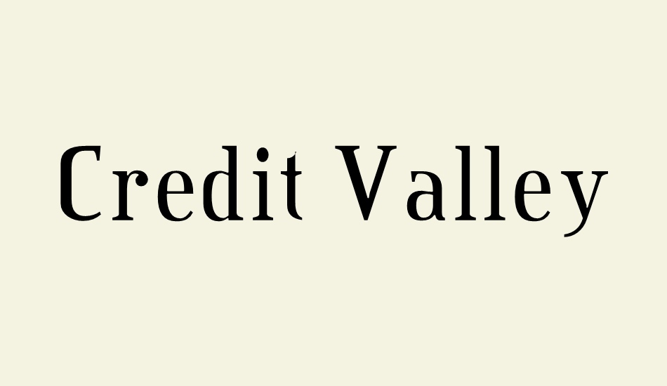 Credit Valley font big