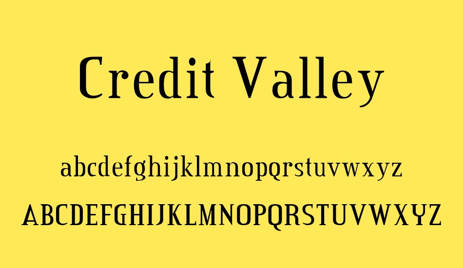 Credit Valley font