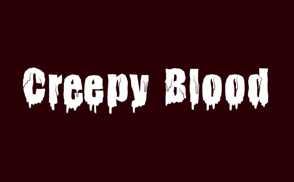 Creepy Blood font big