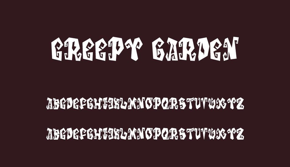 Creepy Garden Personal Use font