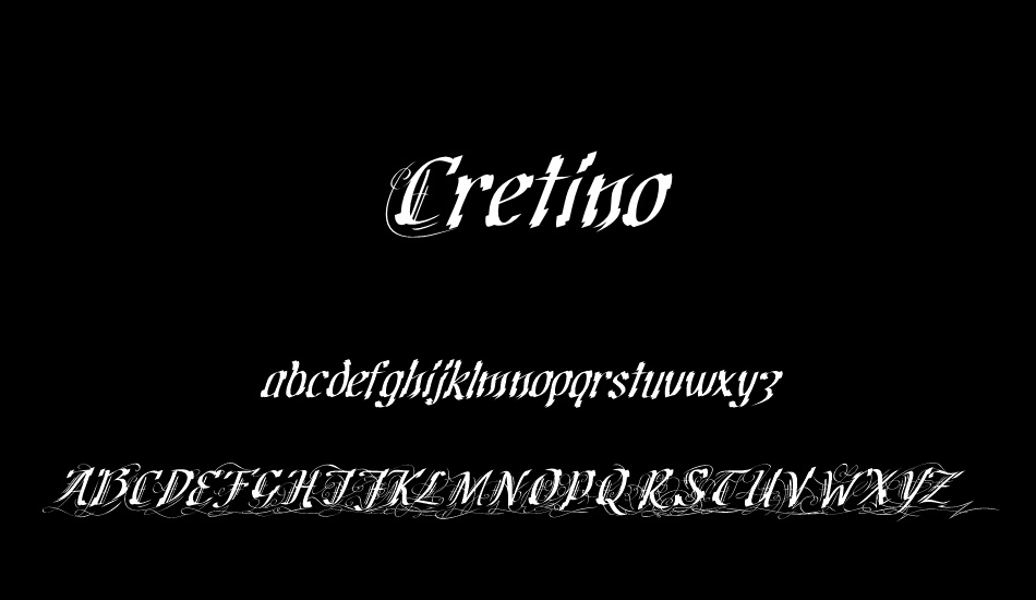 Cretino font