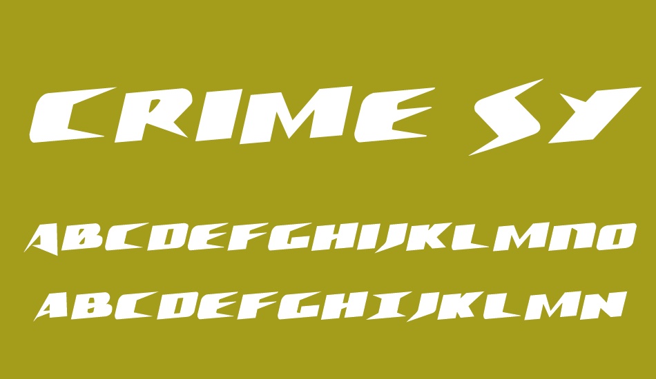 Crime Syndicate Rotate font