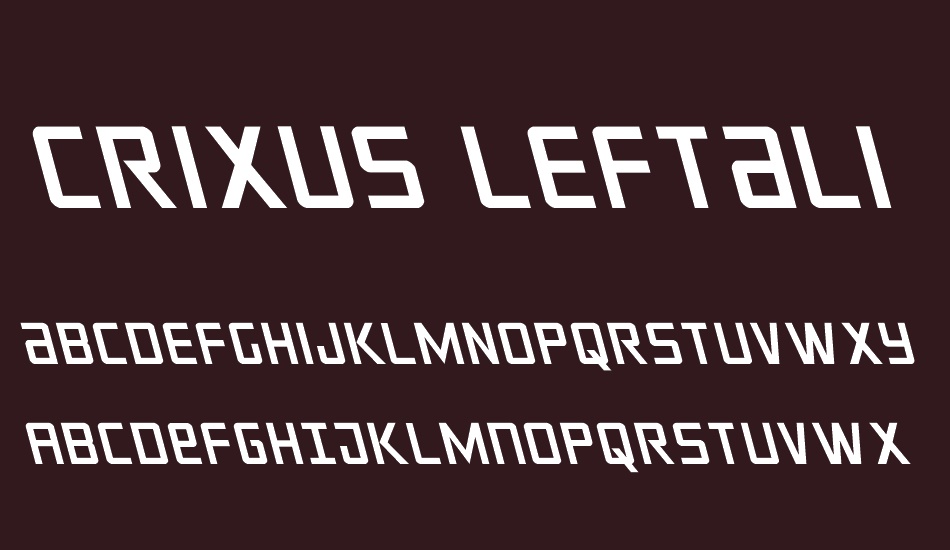 Crixus Leftalic font