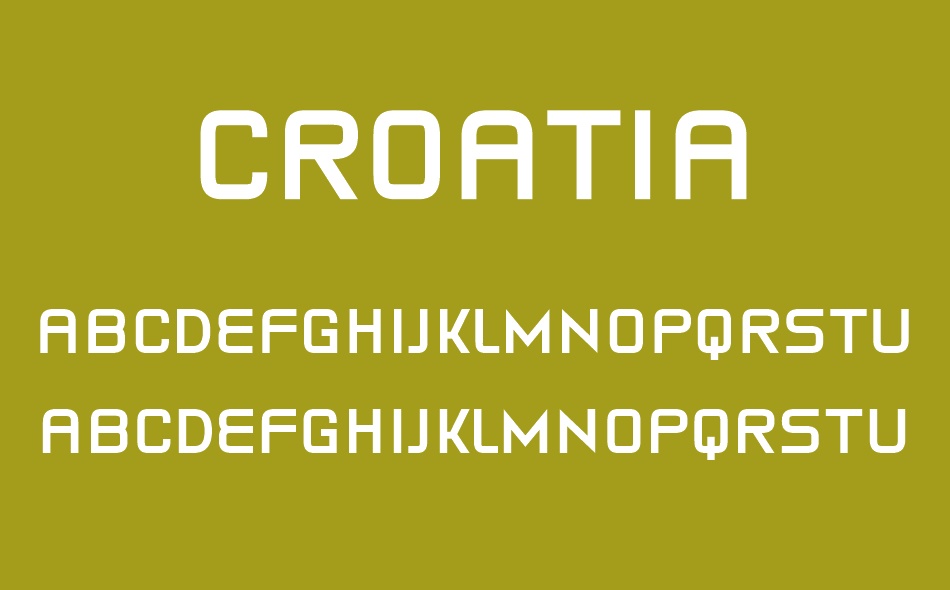 Croatia font