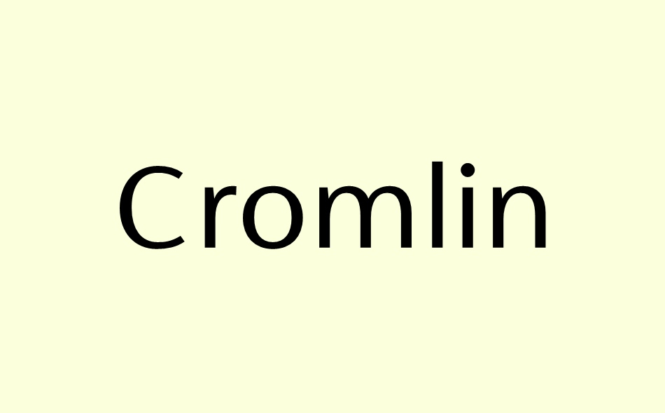 Cromlin font big