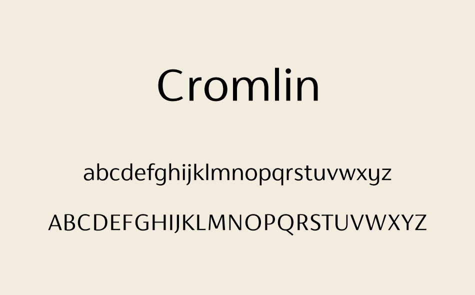 Cromlin font