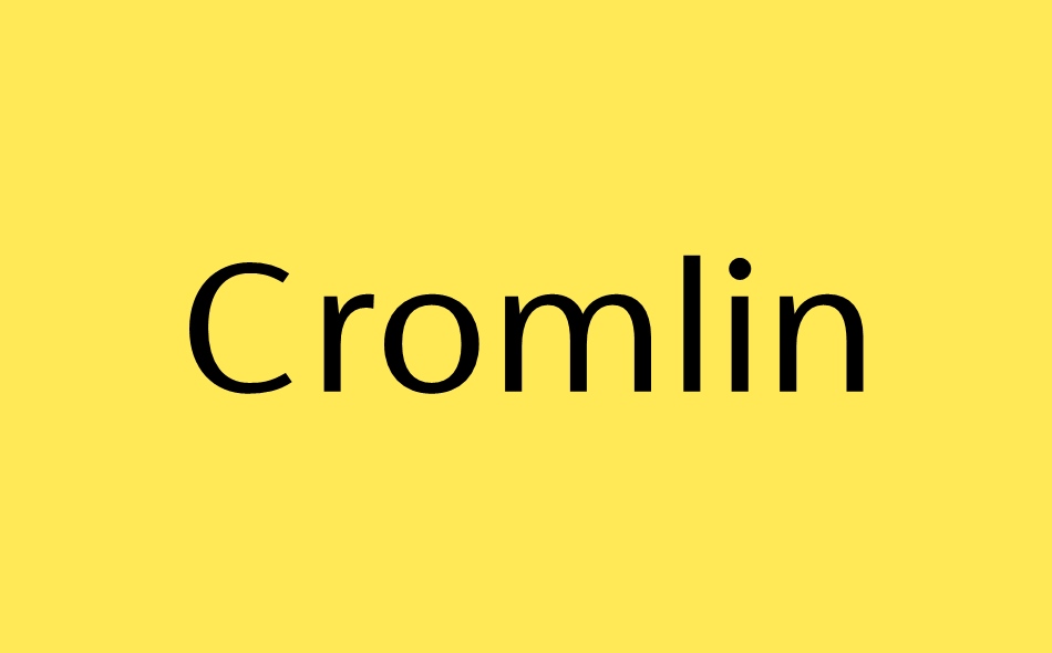 Cromlin font big