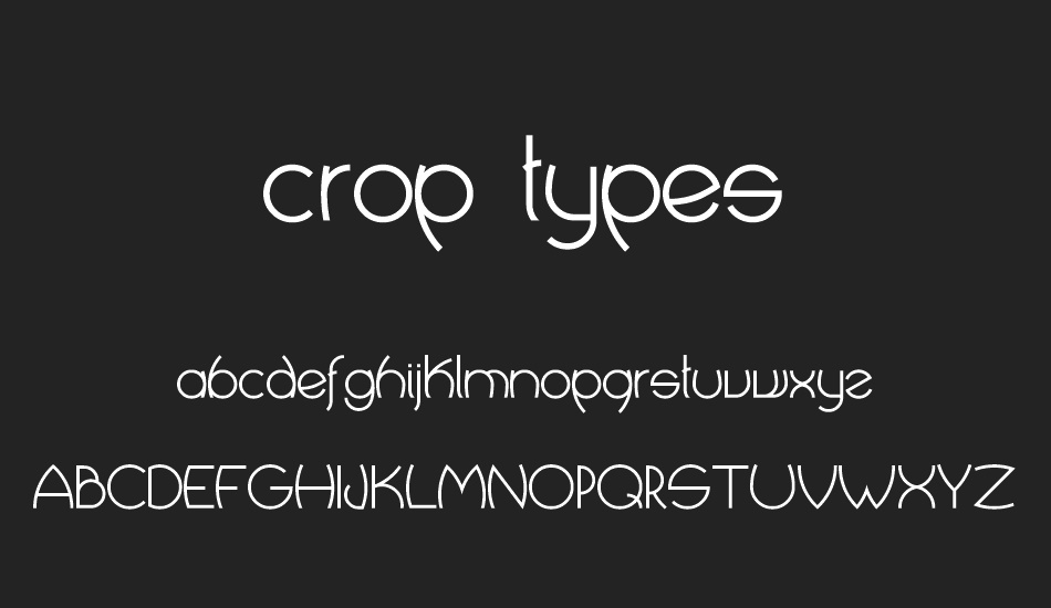 crop types font