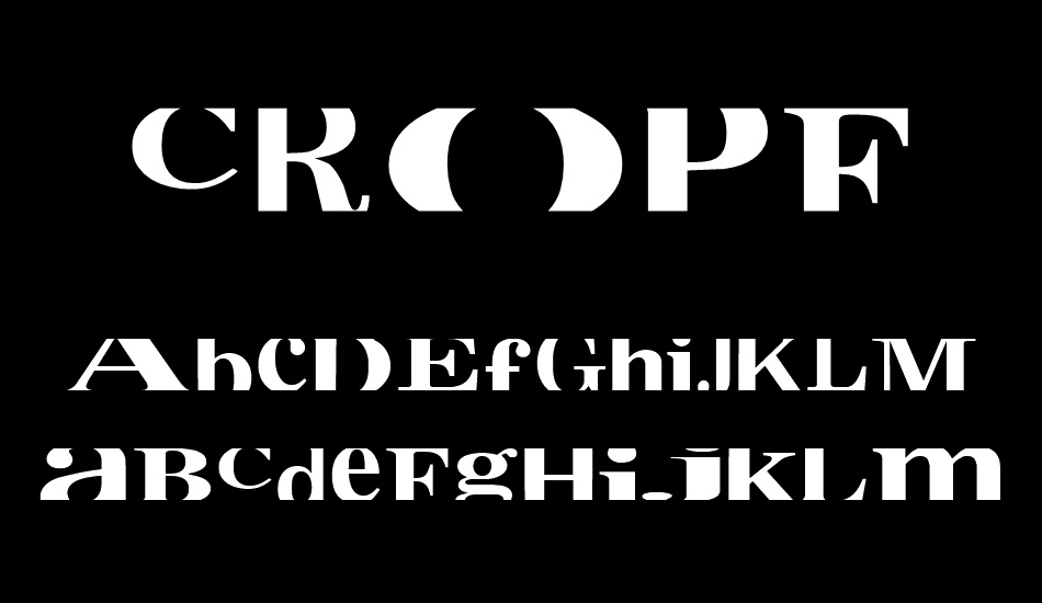 CropFontXtra font