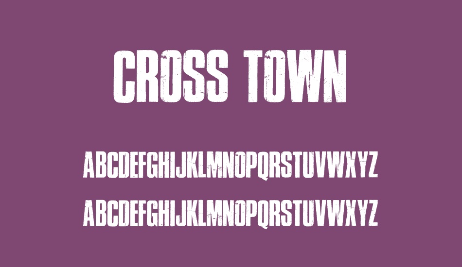 cross-town-personal-use font