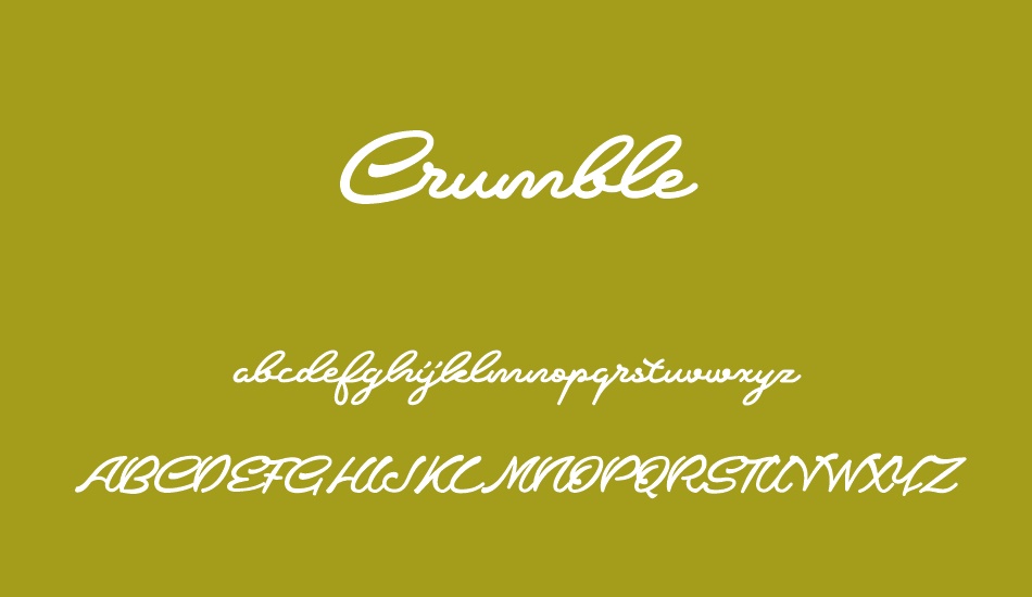 Crumble Demo font
